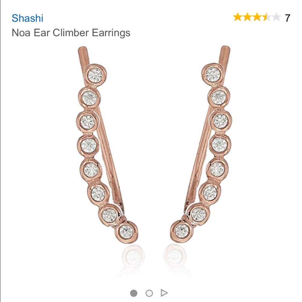 Shashi Noa rose gold ear climbers- worn once